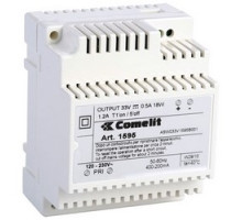 COMELIT  1595                 Entrance Panel Power Supply Unit, 110 to 230 Volt AC Input, 33 Volt DC 500 Milliampere Output, 1.2 Ampere, 4-DIN Module, 71.7 MM Width x 90 MM Depth x 62 MM Height