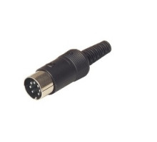 HIRSCHMANN  930356500   MAS 70 S black; Plug with insulated handle solder joint, 7 contacts, male, DIN 45 329, 4A 34V AC/DC