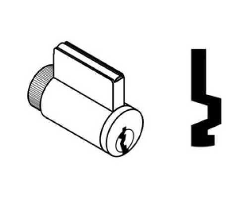 SCHLAGE ALLEGION BRAND  40-100-F 606         Door Lock Cylinder, Multiple Tailpiece, Conventional, F Keyway, Satin Brass, With 2 Key