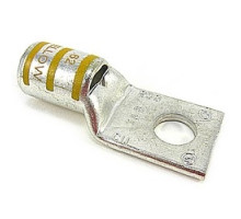 THOMAS & BETTS 54113PFNM         Copper One-Hole Lug, Standard Barrel, Peep Hole, Max 35kV, Wire Size 250 kcmil, 1/2 in Bolt Size, Plain No Finish, No Markings, Die Code 62, Yellow