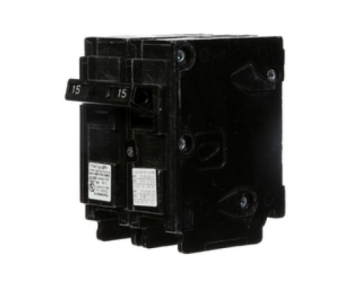 SIEMENS  US2:Q215  Q215   Miniature Circuit Breaker, Common Trip, Low Voltage, Thermal Magnetic, QP/MP, Plug-In, 2 Pole, 120/240 Volt AC, 15A, 10 kA Interrupting Rating
