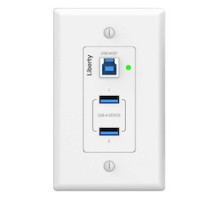LIBERTY AV INT-USB3-HWP         USB3.2 Gen 1 5Gbps Wall Plate Host side Local extender over HDBaseT
