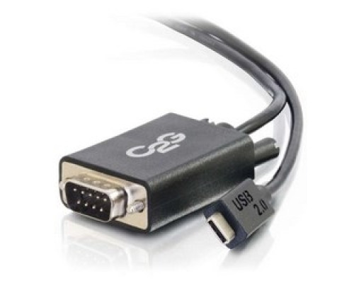 C2G  CG29470  CG29470                 USB to Serial RS232 Adapter Cable, USB-C Male to DB9 Male, 3’ Length, Black