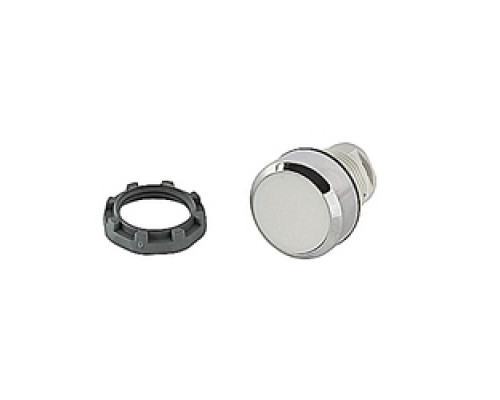 ABB  MP1-31W   22mm Modular - Illum Pushbutton MOM, Flush, Illuminated, Chrome Bezel White