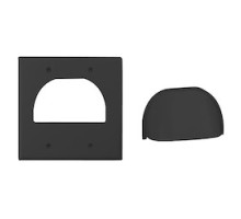 VANCO  120622                 Custom Two-Piece Bulk Cable Wall Plates, Dual & Black