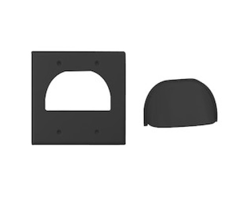 VANCO  120622                 Custom Two-Piece Bulk Cable Wall Plates, Dual & Black