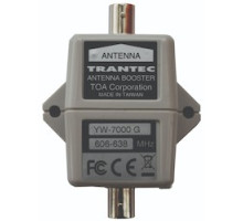 TOA ELECTRONICS INC  YW-7000G                 Antenna Booster, BNC Jack Connector, DC Pass Type Booster Amplifier, 7 to 12 Volt DC, 35 Milliampere, 606 to 638 Megahertz, 50 Ohm, 10 dB Gain, 3 dB Noise, For S4.16/S5 Tuner