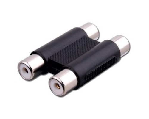 VANCO  AD545                 Dual RCA Female Jacks to Dual RCA Female Jacks Coupler- Nickel