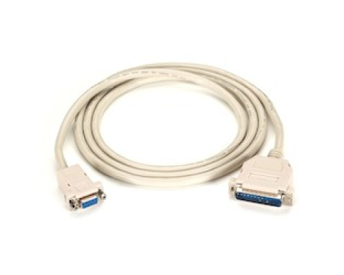 BLACK BOX NETWORK SERVICES EVMTBMC-0006         Premium AT Modem Cable - DB9 Female/DB25 Male, 9-Conductor, 24 AWG, 6-ft. 1.8-m