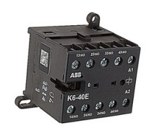 ABB  K6-40E-84   4 pole screw terminated miniature control relay with 110-127V 50 / 60 Hz control circuit voltage