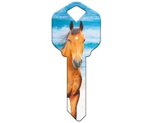 HOWARD KEYS  SC1-HK55                 Decorative Key Blank, Schlage, Horse Design