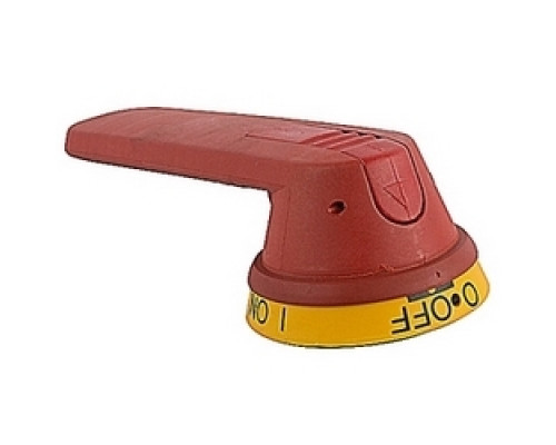 ABB  OHY145L12   Red and yellow 145mm pistol handle with O/I and OFF/ON markings and protection according to NEMA 1, 3R, 12, 4, 4X and IP66