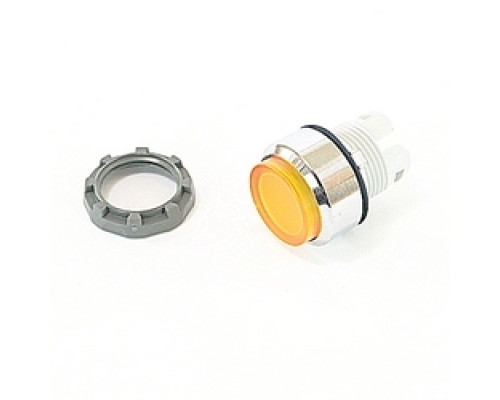 ABB  MP3-31Y   22mm Modular - Illum Pushbutton MOM, Extended, Chrome Bezel Yellow