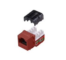 VANCO  820818                 Category 6 90 Degree Keystone Inserts - 8 Conductor and Red