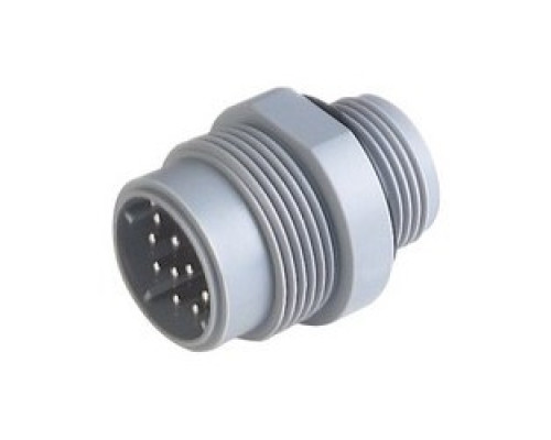 HIRSCHMANN 934338106  N11R AM 2 D M20; Panel-mounted connector with metal screw-in casing monoblock design , Pins mounted liquid-tight, 11 contacts + PE, male, M20x1.5, DIN 43651, 5A 60V AC/DC, grey housing