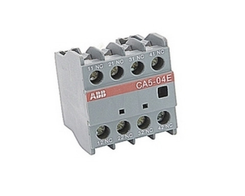 ABB  CA5-04E   4 pole front mounted instantaneous auxiliary contact block with 4 NC contacts