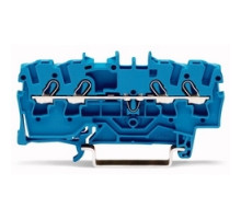 WAGO CORPORATION  2002-1404   4-conductor Through Terminal Block; 2.5 mm2; For Ex E II And Ex I Applications; Side And Center Marking; For Din-rail 35 X 15 And 35 X 7.5; Push-in CAGE CLAMP
