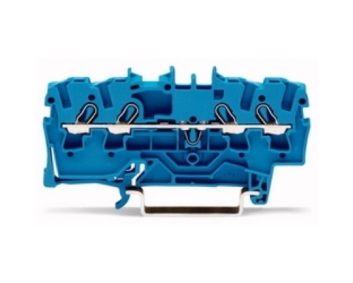 WAGO CORPORATION  2002-1404   4-conductor Through Terminal Block; 2.5 mm2; For Ex E II And Ex I Applications; Side And Center Marking; For Din-rail 35 X 15 And 35 X 7.5; Push-in CAGE CLAMP