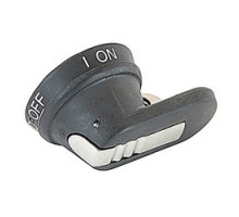 ABB  OHB65L6EH   Black with 316L stainless steel hasp 65mm pistol handle with O/I and OFF/ON markings and protection according to NEMA 1, 3R, 12, 4, 4X and IP66