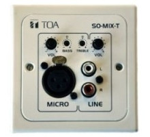 TOA ELECTRONICS INC  SO-MIX-T                 Remote Mixer, Microphone XLR Balanced Input, Euroblock Connector Line Level Output, 30 dB, 24 Volt DC, 40 Milliampere, 3.35