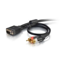 C2G  CG60111  CG60111                 Multi-Format Flying Lead, VGA Female/RCA Stereo Audio Male to RapidRun 15-Pin Male, 1.5’ Length, Black