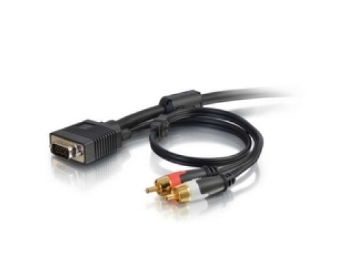 C2G  CG60111  CG60111                 Multi-Format Flying Lead, VGA Female/RCA Stereo Audio Male to RapidRun 15-Pin Male, 1.5’ Length, Black