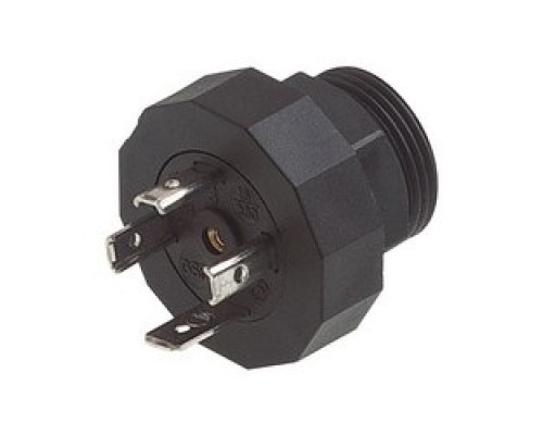 HIRSCHMANN 931297002  GSP 316 PG16 black; Appliance connector with thread, threaded sleeve, grip ring, o-ring NBR , 3 contacts + PE, DIN EN 175 301-803-A, Type A
