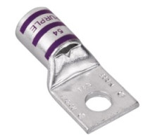 THOMAS & BETTS  54112                 Copper One-Hole Lug, Standard Barrel, Max 35kV, Wire Size #14-10 Wire, 1/4 in Bolt Size, Tin Plated, Die Code ERG2002, N/A