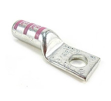 THOMAS & BETTS  54949BE                 Copper One-Hole Lug, Long Barrel, Blind End, Max 35kV, Wire Size 1/0 AWG, 5/16 in Bolt Size, Tin Plated, Die Code 42, Pink