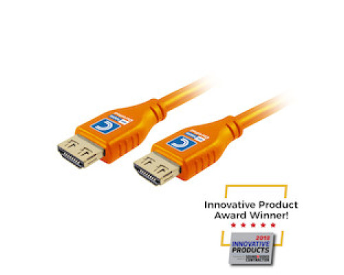 COMPREHENSIVE CONNECTIVITY  MHD18G-12PROORGA                 MicroFlex Pro AV/IT Series 4K60 18G High Speed Active HDMI Cable with ProGrip Deep Orange 12ft