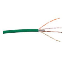 LIBERTY AV 24-4P-P-L6-EN-GRN-BX  Liberty Brand Category 6 Cable Features: 23 AWG Solid Bare Copper Conductors FEP, Fluorinated Ethylene Propylene teflon tm  Color Striping On White Conductors Varying Lay Twisted Pairs Cabled On A Common Axis Ripco