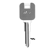 KABA ILCO CORP  MZ19-P NP A09  AJ01278002                 Vehicle Key Blank, Plastic Head, Brass, Nickel Plated, 9 Price Group, For Mazda