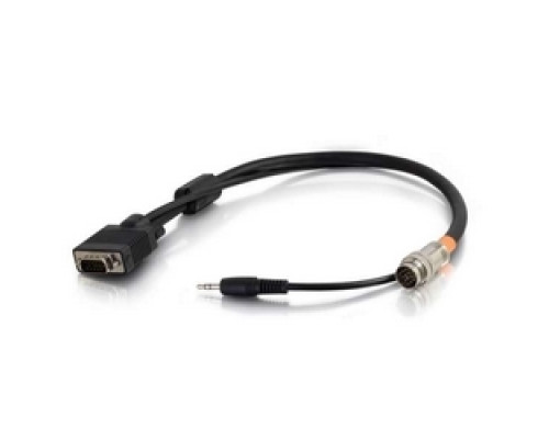 C2G  CG60051  CG60051                 Multi-Format Flying Lead, VGA Male/3.5 MM Stereo Male to RapidRun 15-Pin Male, 10’ Length, Black