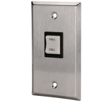 QUAM-NICHOLS COMPANY  CIB4                 Call-In Switch with Momentary, Normally Open, Rocker Actuator, Privacy Position, Single-Gang, Stainless Steel Faceplate
