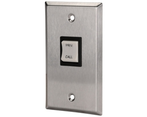 QUAM-NICHOLS COMPANY  CIB4                 Call-In Switch with Momentary, Normally Open, Rocker Actuator, Privacy Position, Single-Gang, Stainless Steel Faceplate