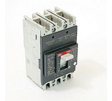 ABB  A1N080TW   3 pole, 80 amps rated at 240V AC and 250V DC, fixed trip point molded case circuit breaker, with a thermal magnetic trip device and 25kA at 240V AC interrupt current rating