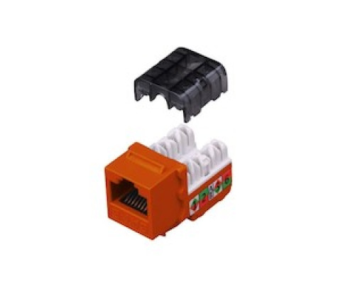 VANCO  820817                 Category 6 90 Degree Keystone Inserts - 8 Conductor and Orange