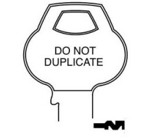 CORBIN RUSSWIN INC  59C1-6PIN-12                 Door Lock Key Blank, Cylinder, Single-Section, Standard, 6-Pin, Z-Class Bitting, DND Bow