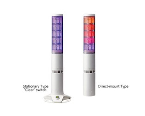 PATLITE USA CORPORATION LA6-5DTNWB-POE  Ethernet Modbus TCP and TCP/IP, POE, Alarm, Direct mount, terminal, off-white body