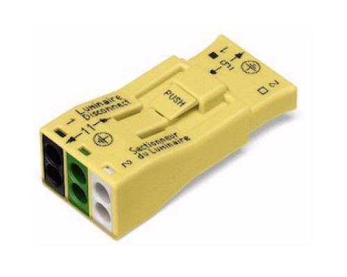 WAGO CORPORATION  873-953/VE00-0500   Luminaire Disconnect Connector; 3-pole; With Preceding Ground Contact