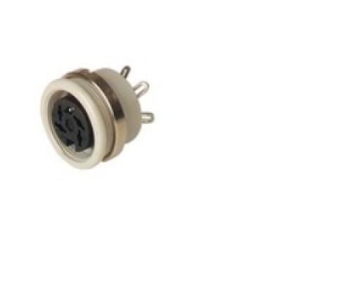 HIRSCHMANN  930952517   MAB 5100 grey; Panel-mounted Socket with locking screw, solder joint, not shielded, 5 contacts, female, 4A 34V AC/DC