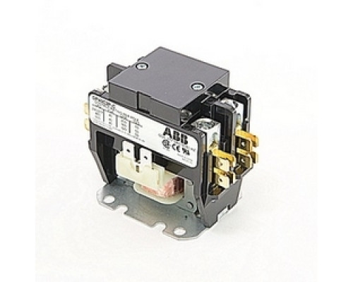 ABB  DP40C2P-C   2 pole, 40 amp, non-reversing, definite purpose contactor, 277V AC coil, industry standard mounting plate