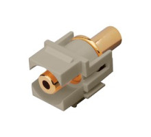 VANCO  824105                 3.5mm Keystone Inserts, 3.5mm Jack to 3.5mm Jack & Light Almond