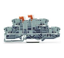 WAGO CORPORATION 2002-2951  2L DBL-DISC TB 2 KNIFE DISCS DISC/DISC L/L 2-COND 5.2MM WIDE GRAY