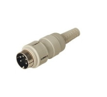 HIRSCHMANN  930964517   MAS 5100 grey; Plug with locking screw solder joint, 5 contacts, male, 4A 34V AC/DC