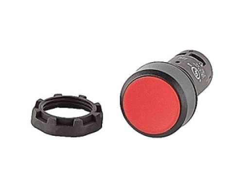 ABB  CP1-10R-11   Non Illum, Flush Push Button Momentary, Flush 1NC 1NO Cont Red