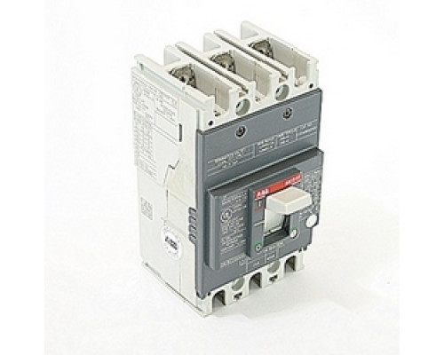 ABB  A1A020TW   3 pole, 20 amps rated at 240V AC and 250V DC, fixed trip point molded case circuit breaker, with a thermal magnetic trip device and 10kA at 240V AC and 5kA at 250V DC interrupt current rating