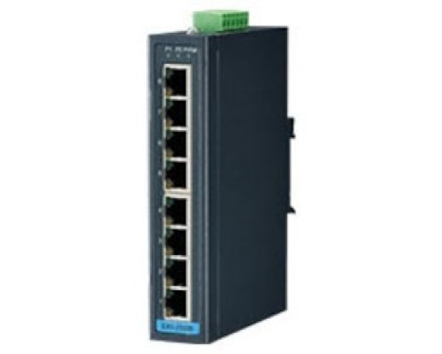 ADVANTECH  EKI-2528I-BE   Unmanaged Industrial Ethernet Switch, 8-Port, 10/100 Mbps, Wide Temperature, DIN-Rail/Wall Mount, 12 to 48 Volt DC, 1.18