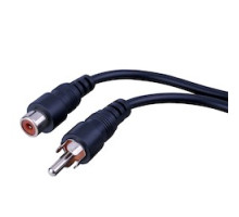VANCO  AC108                 Audio Patch Cable, Single RCA Male Plug to Single RCA Female Jack Extension, Length: 6 ft.