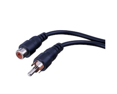 VANCO  AC108                 Audio Patch Cable, Single RCA Male Plug to Single RCA Female Jack Extension, Length: 6 ft.